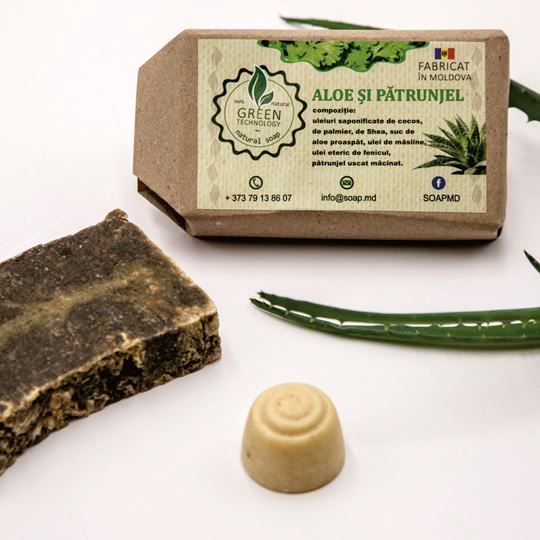 Natural soap Aloe and Parsley  - 120 gr